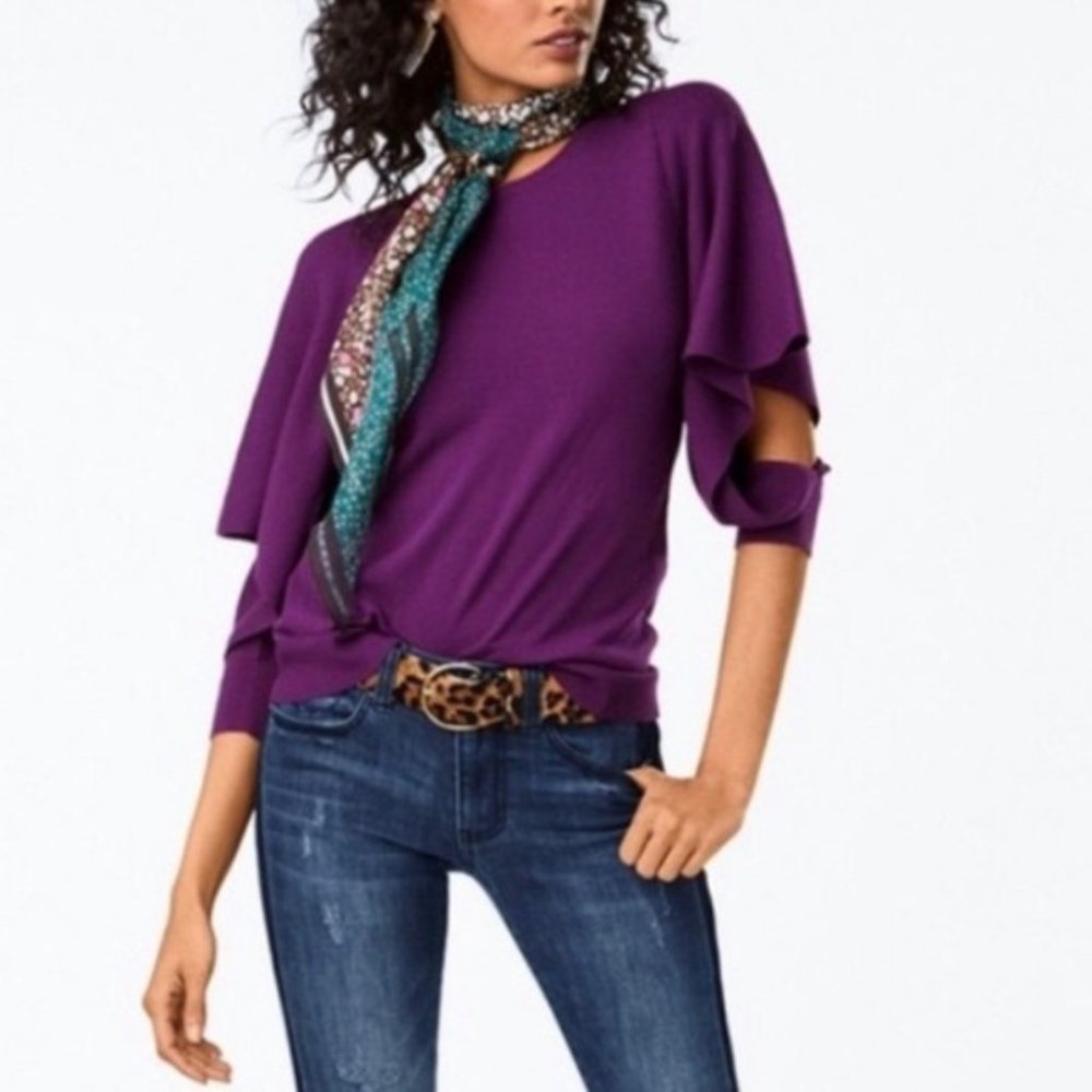 NWT Purple Cabi Peek Pullover Top | Style #3708